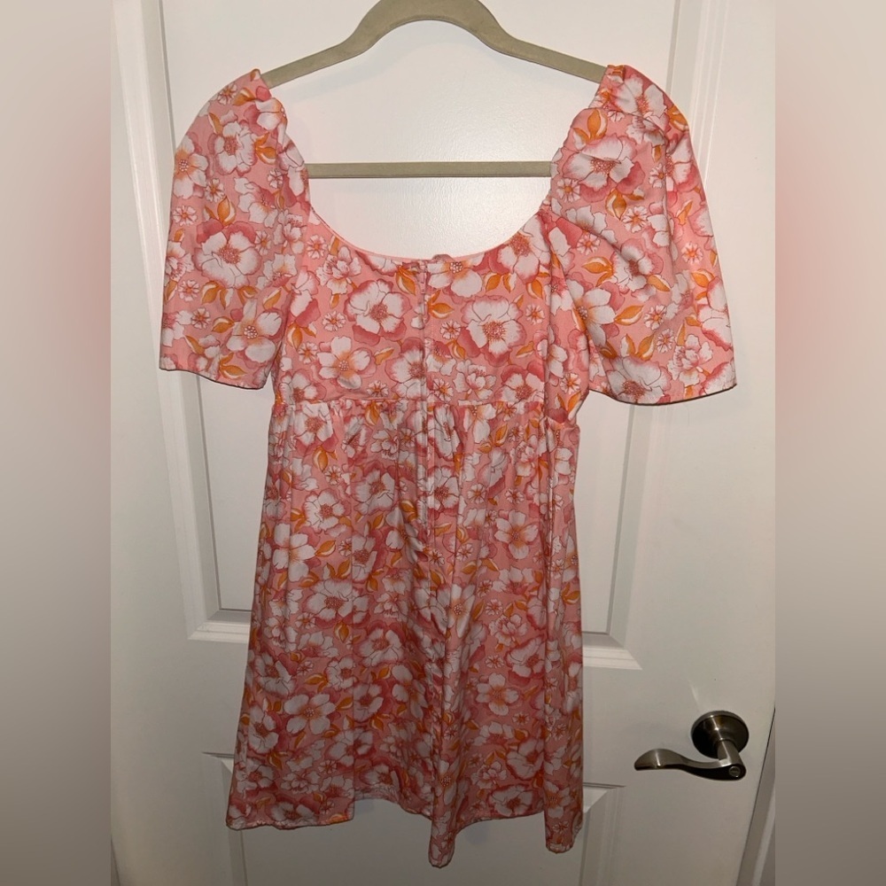 Copper Key Pink and Yellow Floral Dress - Picture 4 of 5